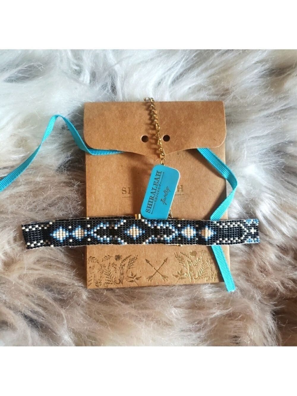 Shiraleah Pia Choker Black White Blue